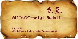 Vásárhelyi Rudolf névjegykártya
